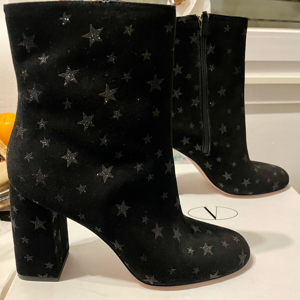 Valentino Red black suede boots